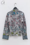 YANYAN KNITS stand collar pullover YYK-YYW23-0021-HUI gray
